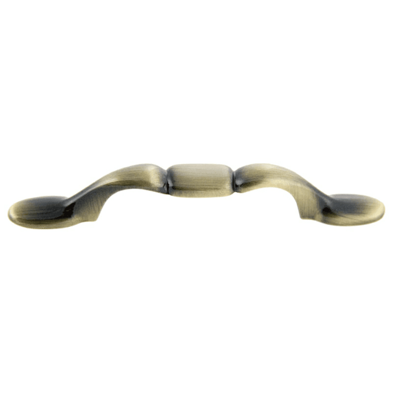 Antique brass handle pull by Pride Industrial Llc, 3 inches long with traditional design, 122mm length.