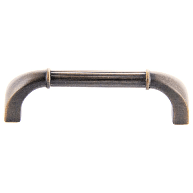 Antique Satin Pewter 96mm Traditional Deco Handle Pull by Pride Industrial LLC