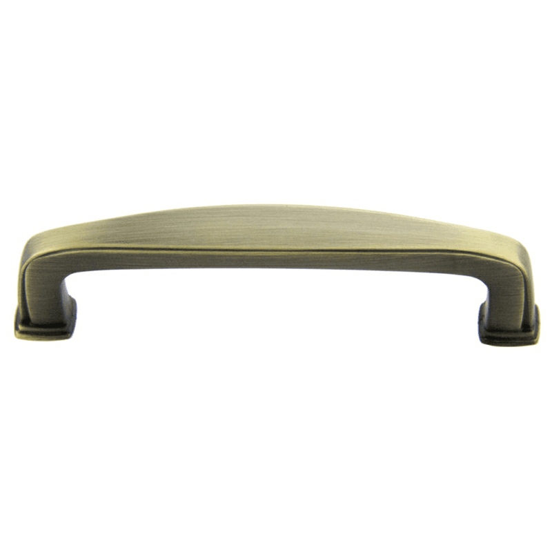 96mm Charlotte Deco Handle Pull, Antique Satin Brass, by Pride Industrial Llc