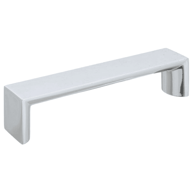 Pride Industrial Llc 96mm Modern Handle Pull, Polished Chrome - Front View