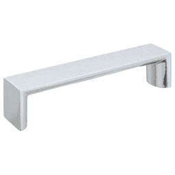 Pride Industrial Llc 96mm Modern Handle Pull, Polished Chrome - Front View