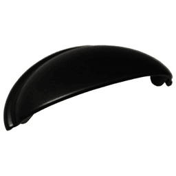 3-1/2" Length 3" Cup Pull by Pride Industrial Llc in Matte Black