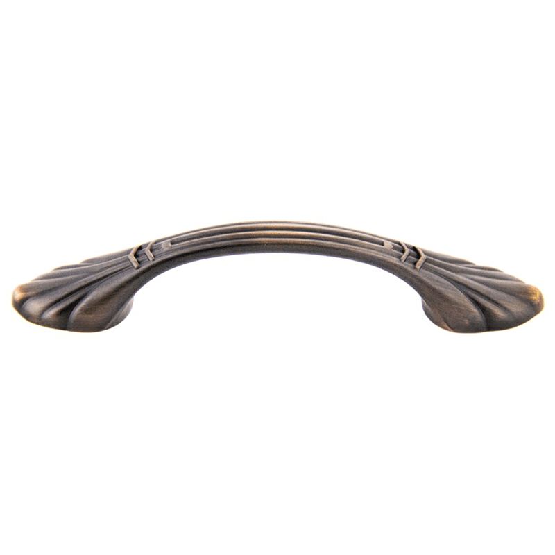 3" Traditional Deco Arch Pull in Weathered Black Finish by Pride Industrial LLC