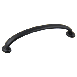 128mm Modern Deco Arch Pull in Matte Black Finish - Pride Industrial LLC