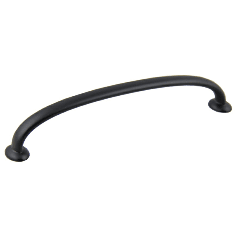 160mm modern deco arch pull in matte black finish by Pride Industrial Llc