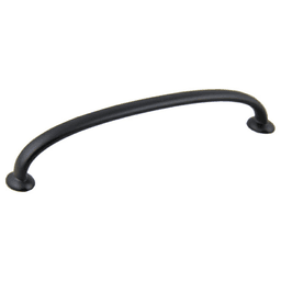 160mm modern deco arch pull in matte black finish by Pride Industrial Llc
