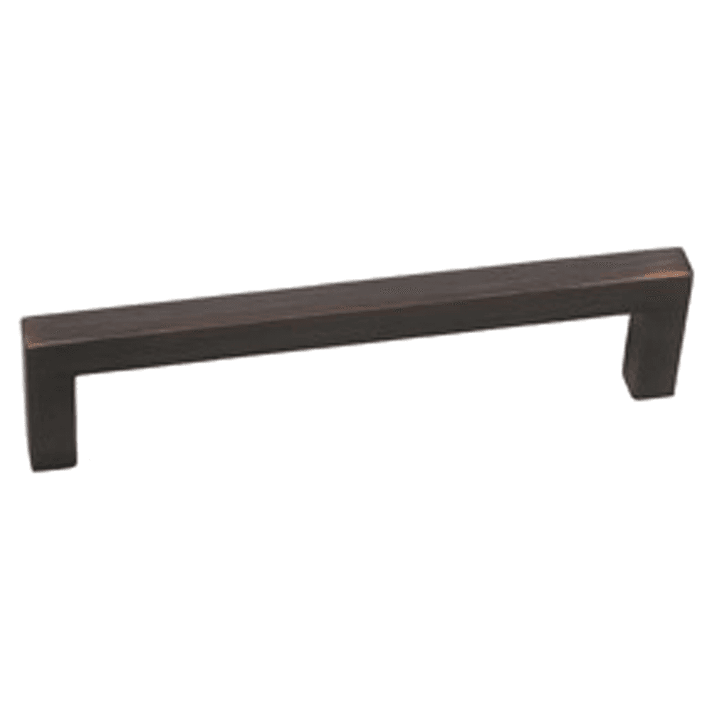 Sleek and stylish 128mm Modern Square Pull in Flat Black finish by Pride Industrial Llc