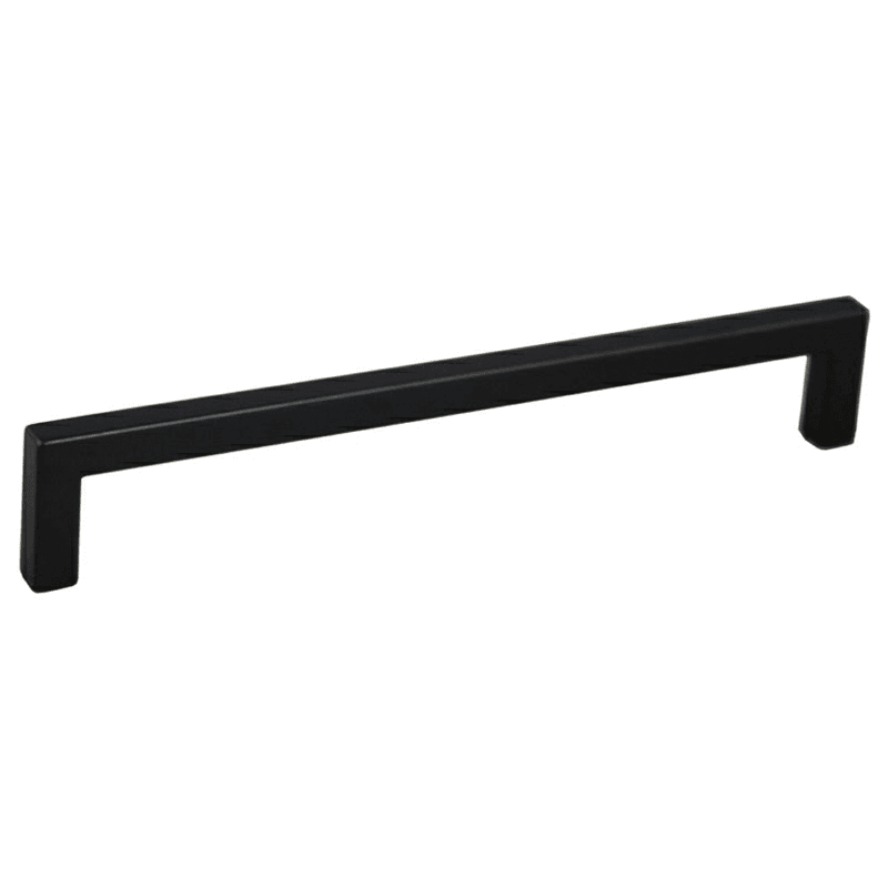 192mm modern square pull in matte black finish by Pride Industrial Llc