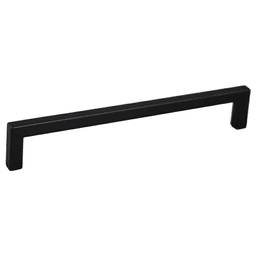 192mm modern square pull in matte black finish by Pride Industrial Llc