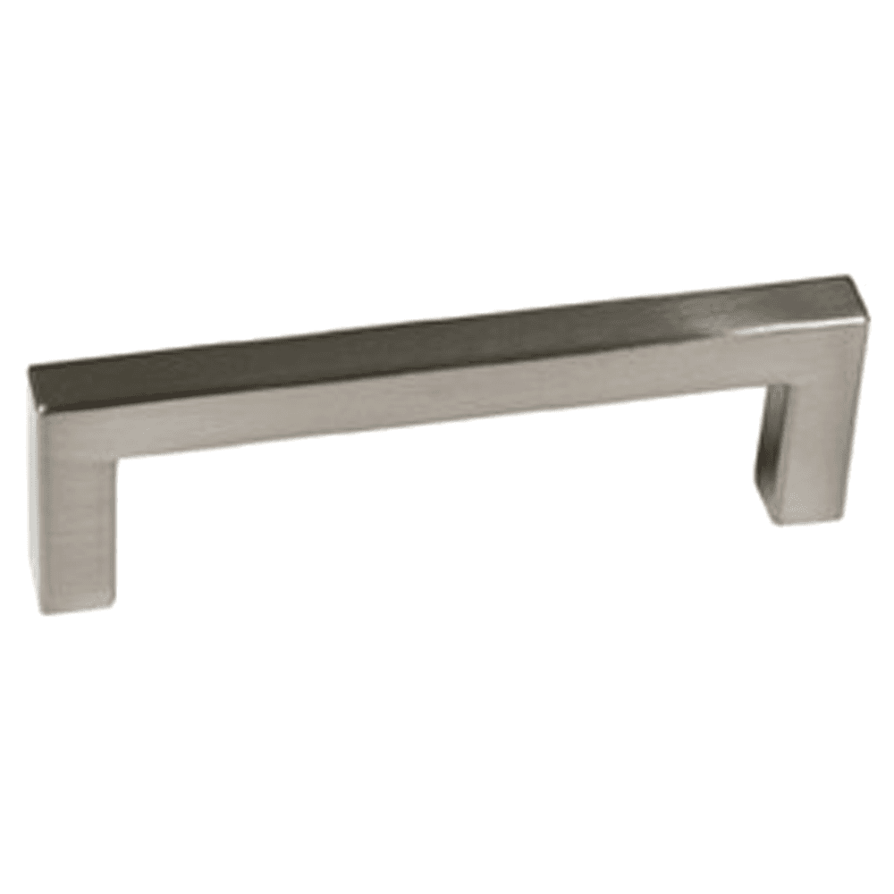 224mm Modern Square Pull in Satin Nickel finish by Pride Industrial Llc - Front View