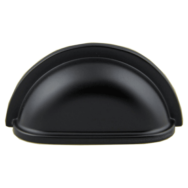 43mm wide cup pull in matte black finish by Pride Industrial