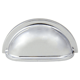 Cabinet hardware: 3" cup pull in polished chrome by Pride Industrial Llc
