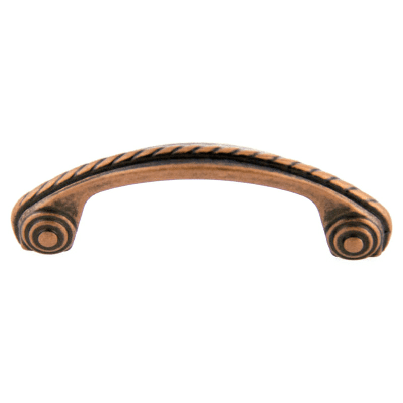 3 inch Rope Arch Pull in Antique Copper Machined Finish
