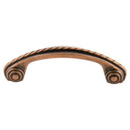 3 inch Rope Arch Pull in Antique Copper Machined Finish