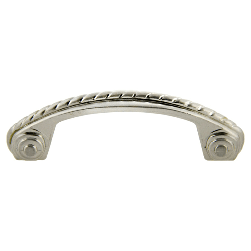 3 inch Satin Nickel Finish Rope Arch Pull for Modern Kitchens and Bathrooms