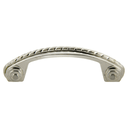 3 inch Satin Nickel Finish Rope Arch Pull for Modern Kitchens and Bathrooms