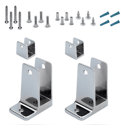 Chrome Plated Panel Bracket Kit with Wall and Pilaster Attachment Hardware