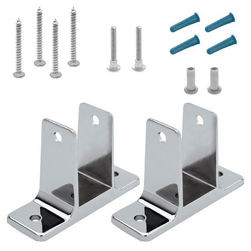 Chrome Plated Two Ear Pilaster Pack for Thick Pilaster Material