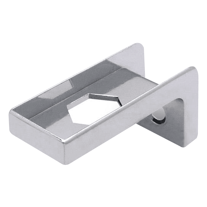 Jacknob 1-1/4" Chrome Bottom Door Insert for 7/8" Door - Designed for 1-1/4" Pilaster