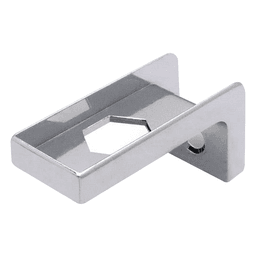 Jacknob 1-1/4" Chrome Bottom Door Insert for 7/8" Door - Designed for 1-1/4" Pilaster