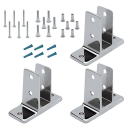 High Quality Chrome-Plated Zamac Brackets for 7/8" Urinal Screens - Jacknob