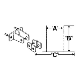 Chrome-plated zamac alcove pack for 7/8" panel