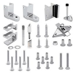 Chrome plated inswing door hardware pack for 7/8" door x 1-1/4" post with mortise hinges