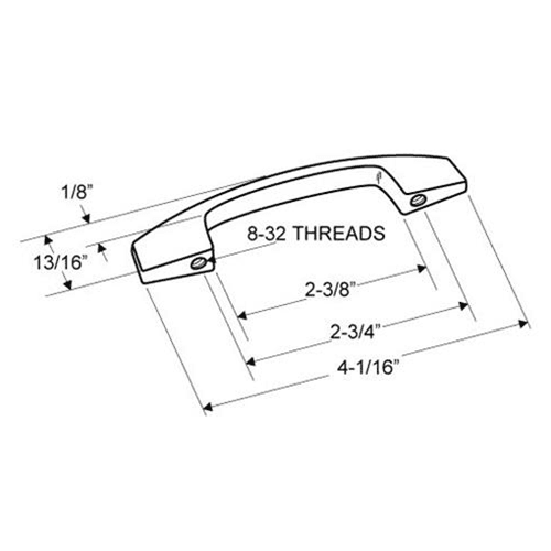 Modern and Contemporary Polished Chrome Door Pull for Commercial Toilet Partitions by Jacknob