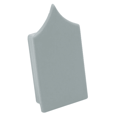 Gray Nylon Anti-Grip Headrail End Cap for Jacknob Partitions