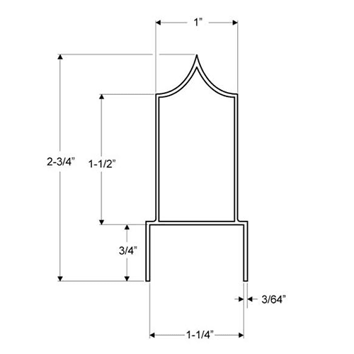 Jacknob 10'' Anti-Grip Headrail for 1-1/4" Post - Extruded Aluminum Design