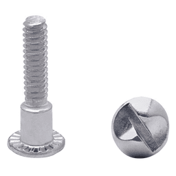 1-5/16" One-Way Shoulder Screw, Slot Drive #10-24 Thread, Polished Chrome, Box of Hundred by Jacknob - Main Image