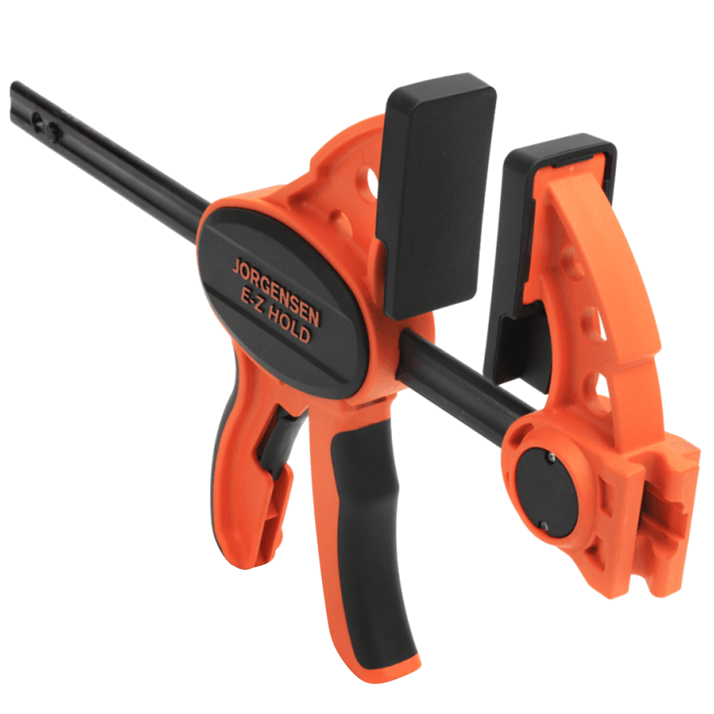 12" One Handed E-Z Hold Expandable Bar Clamp with Grip lever Handle, 3-3/8" Throat Depth - Alt Image 1
