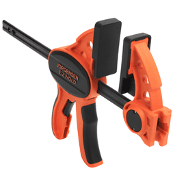 12" One Handed E-Z Hold Expandable Bar Clamp with Grip lever Handle, 3-3/8" Throat Depth - Alt Image 1