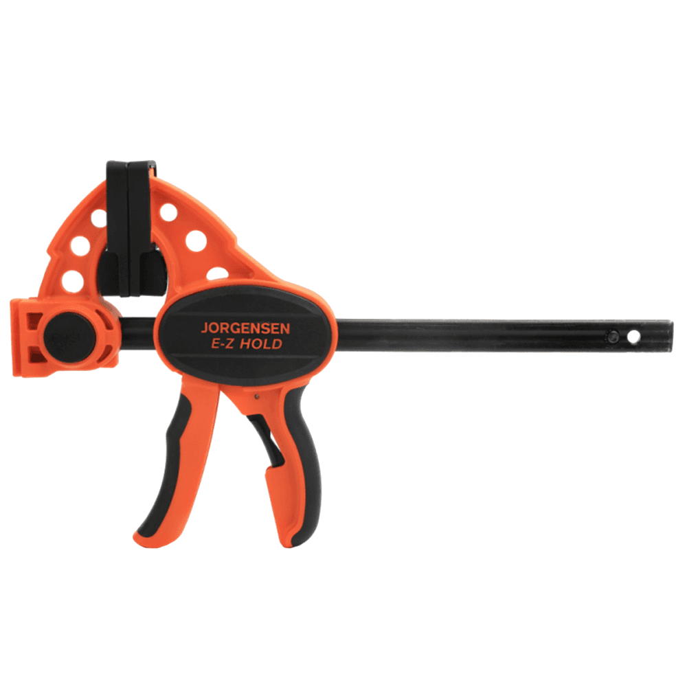 12" One Handed E-Z Hold Expandable Bar Clamp with Grip lever Handle, 3-3/8" Throat Depth - Alt Image 2
