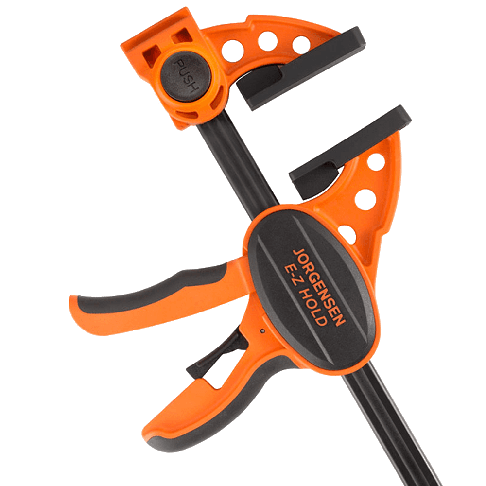 12" One Handed E-Z Hold Expandable Bar Clamp with Grip lever Handle, 3-3/8" Throat Depth - Main Image