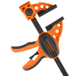 12" One Handed E-Z Hold Expandable Bar Clamp with Grip lever Handle, 3-3/8" Throat Depth - Main Image