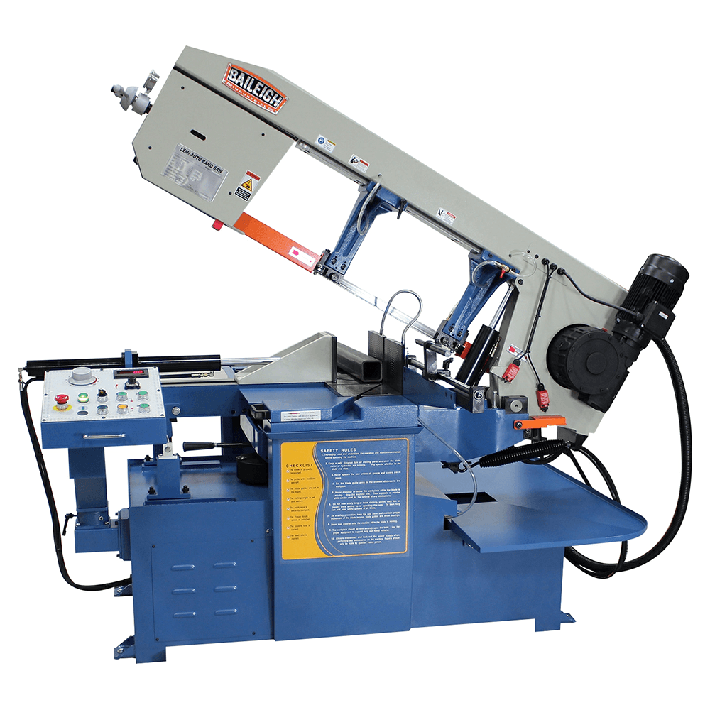 Baileigh BS-20SA-DM 3 HP Semi-Automatic Dual-Miter Band Saw, 3 Phase/220V/440V Main - Image