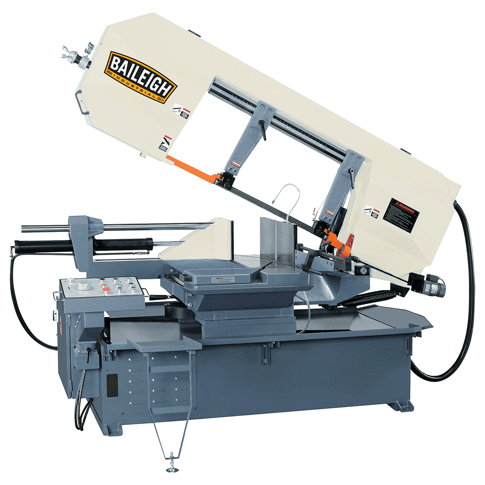 Baileigh BS-24SA-DM Semi-Automatic Dual Mitering Horizontal Band Saw, 3 Phase/220V Main - Image