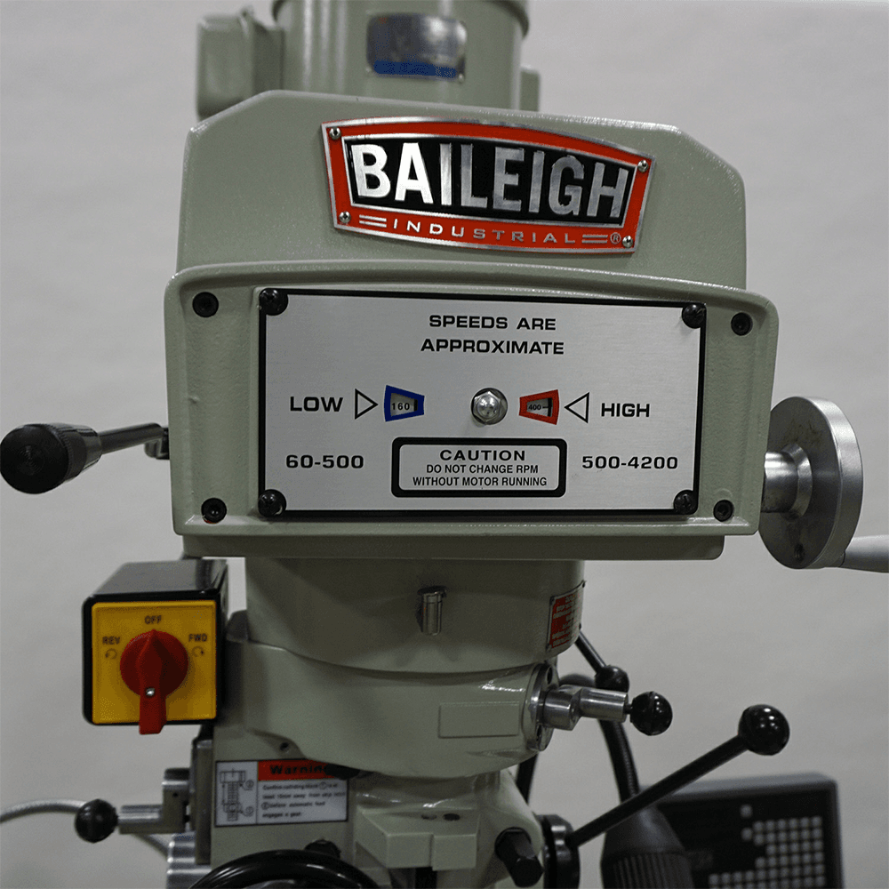 Baileigh VM-949E-VS 3 HP Vertical Mill, 1 Phase/220V Alt 3 - Image