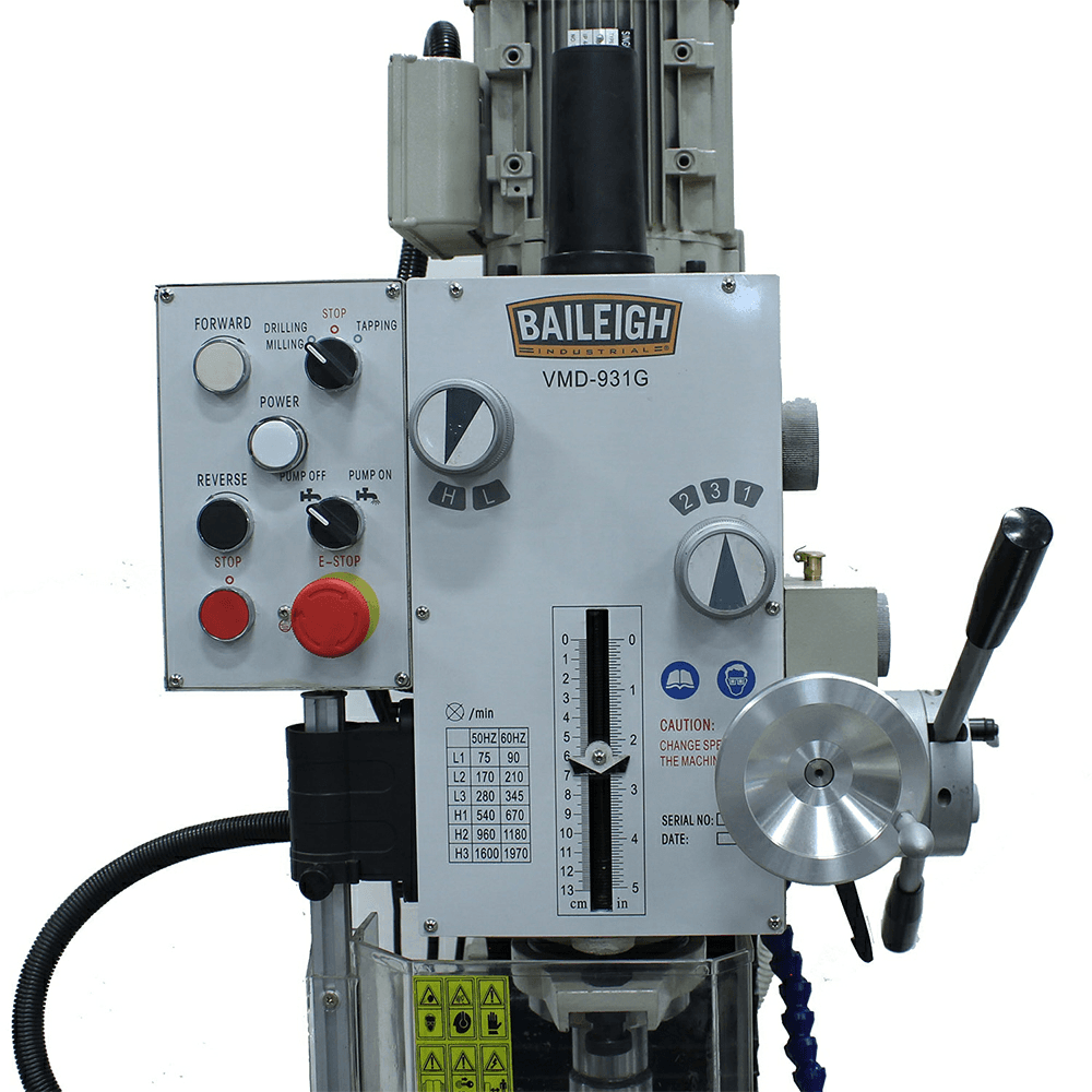 Baileigh VMD-931G Vertical Mill Drill Alt 4 - Image
