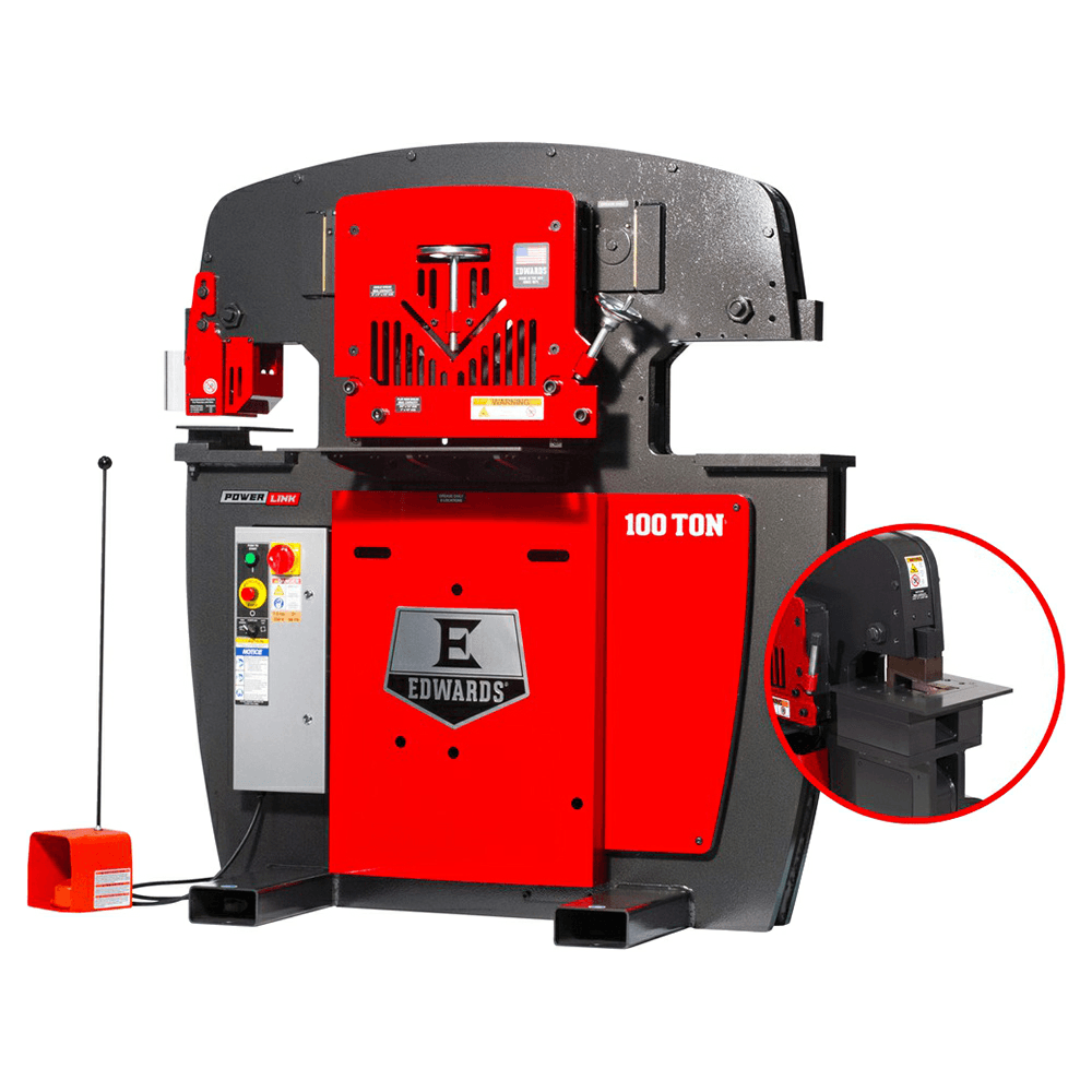 Edwards 10233512 7.5 HP 100 Ton Ironworker with Powerlink/Coper Notcher/2 LED Lights, 3 Phase/230V Alt 2 - Image