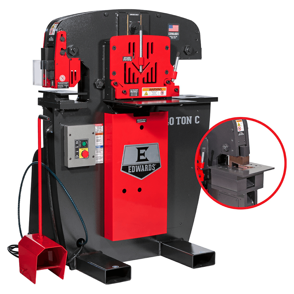 Edwards 40151012 2 HP 40 Ton C Ironworker with Coper Notcher, 1 Phase/115V Alt 1 - Image