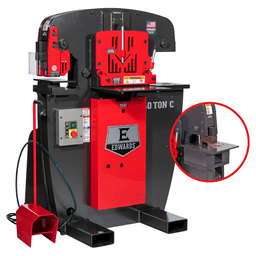 Edwards 40151012 2 HP 40 Ton C Ironworker with Coper Notcher, 1 Phase/115V Alt 1 - Image