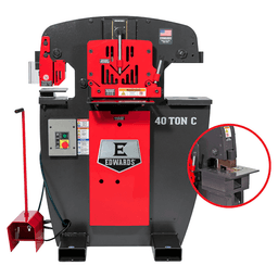 Edwards 40151012 2 HP 40 Ton C Ironworker with Coper Notcher, 1 Phase/115V Main - Image