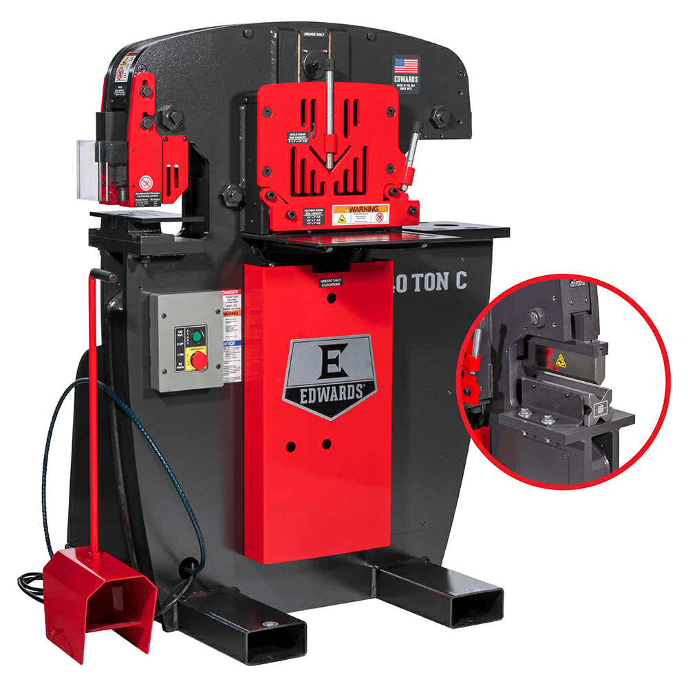 Edwards 40151022 2 HP 40 Ton C Ironworker with 8&quot; Brake, 1 Phase/115V Alt 2 - Image