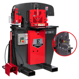 Edwards 40151022 2 HP 40 Ton C Ironworker with 8&quot; Brake, 1 Phase/115V Alt 2 - Image