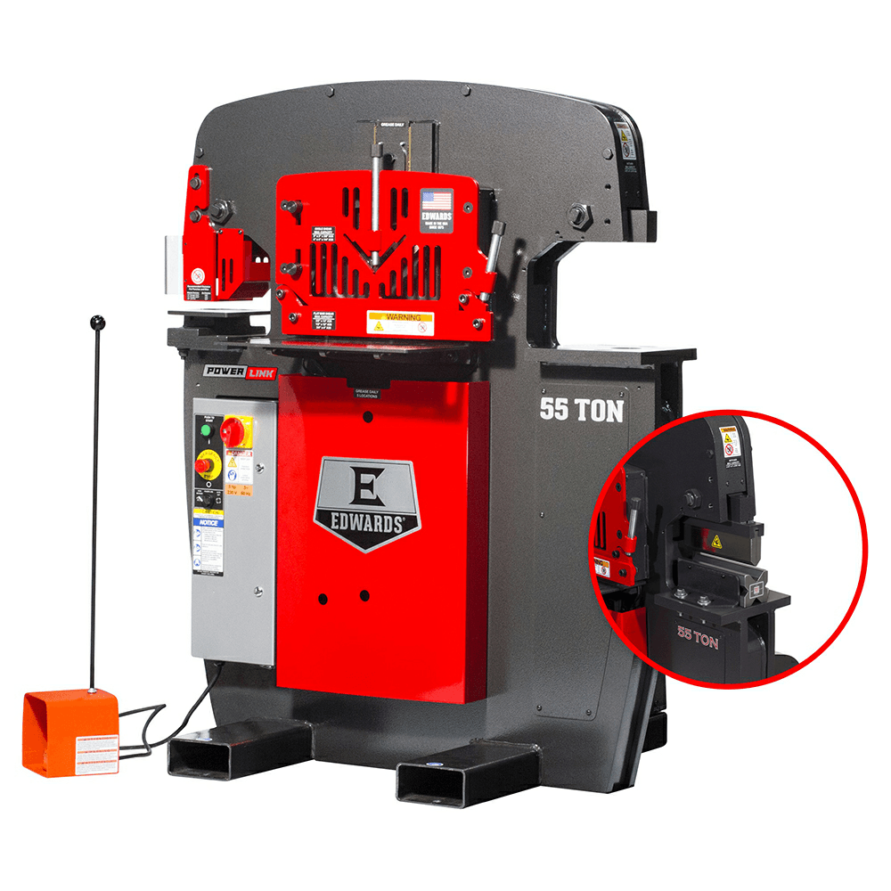 Edwards 55233022 5 HP 55 Ton Ironworker with 10&quot; Brake, 3 Phase/230V/460V Alt 1 - Image