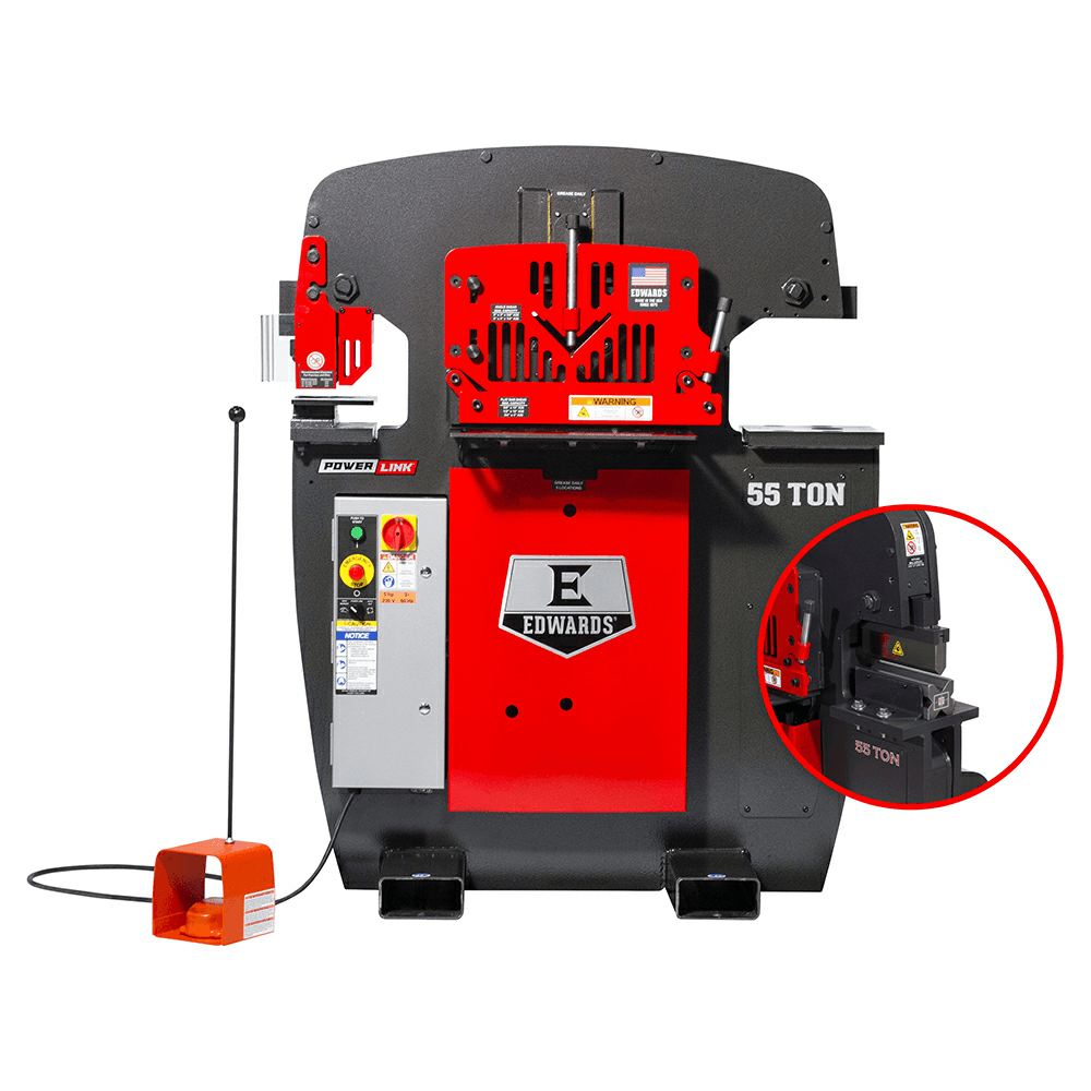 Edwards 55233022 5 HP 55 Ton Ironworker with 10&quot; Brake, 3 Phase/230V/460V Alt 2 - Image