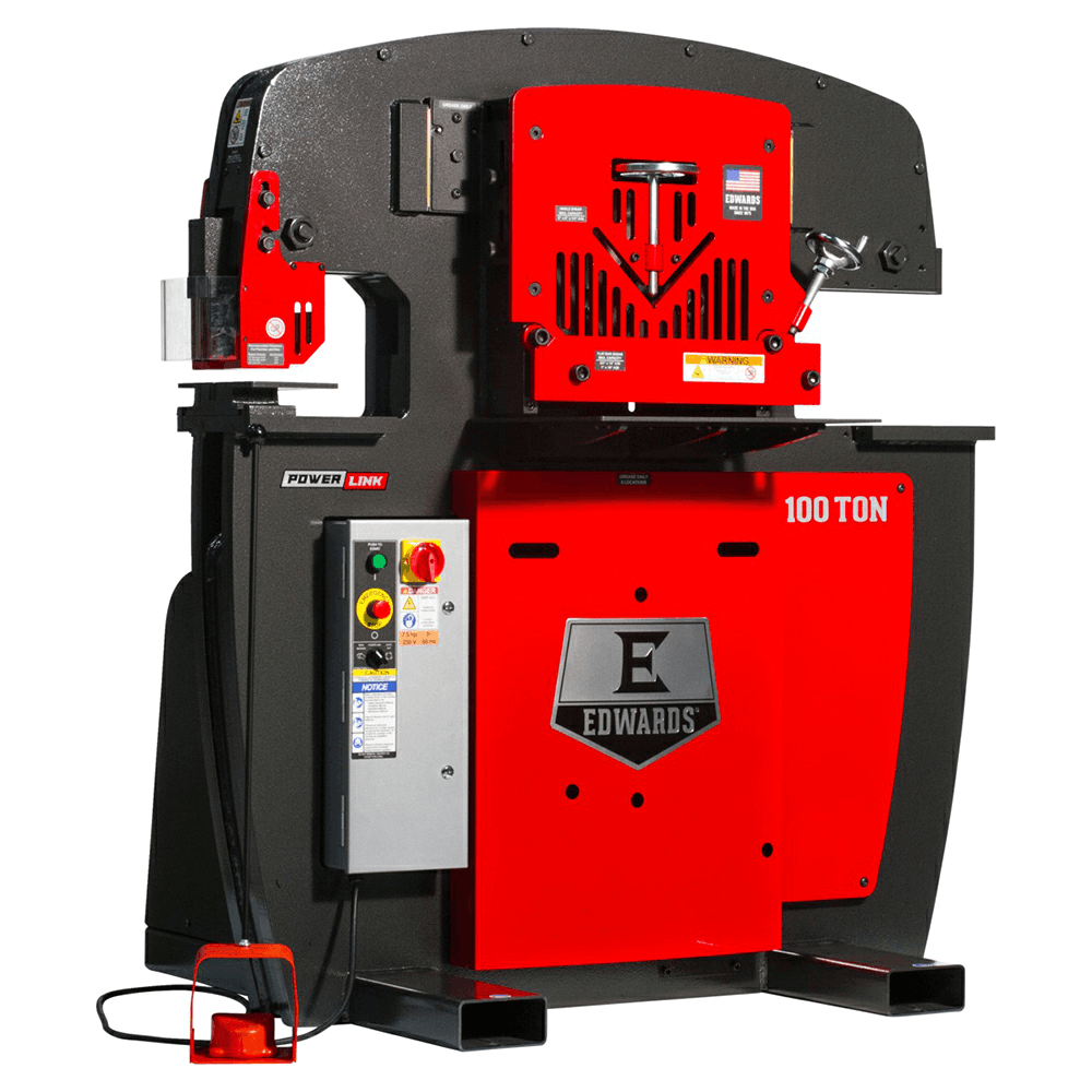 Edwards IW100-3P460-AC600 7.5 HP 100 Ton Ironworker with Powerlink, 3 Phase/460V Main - Image
