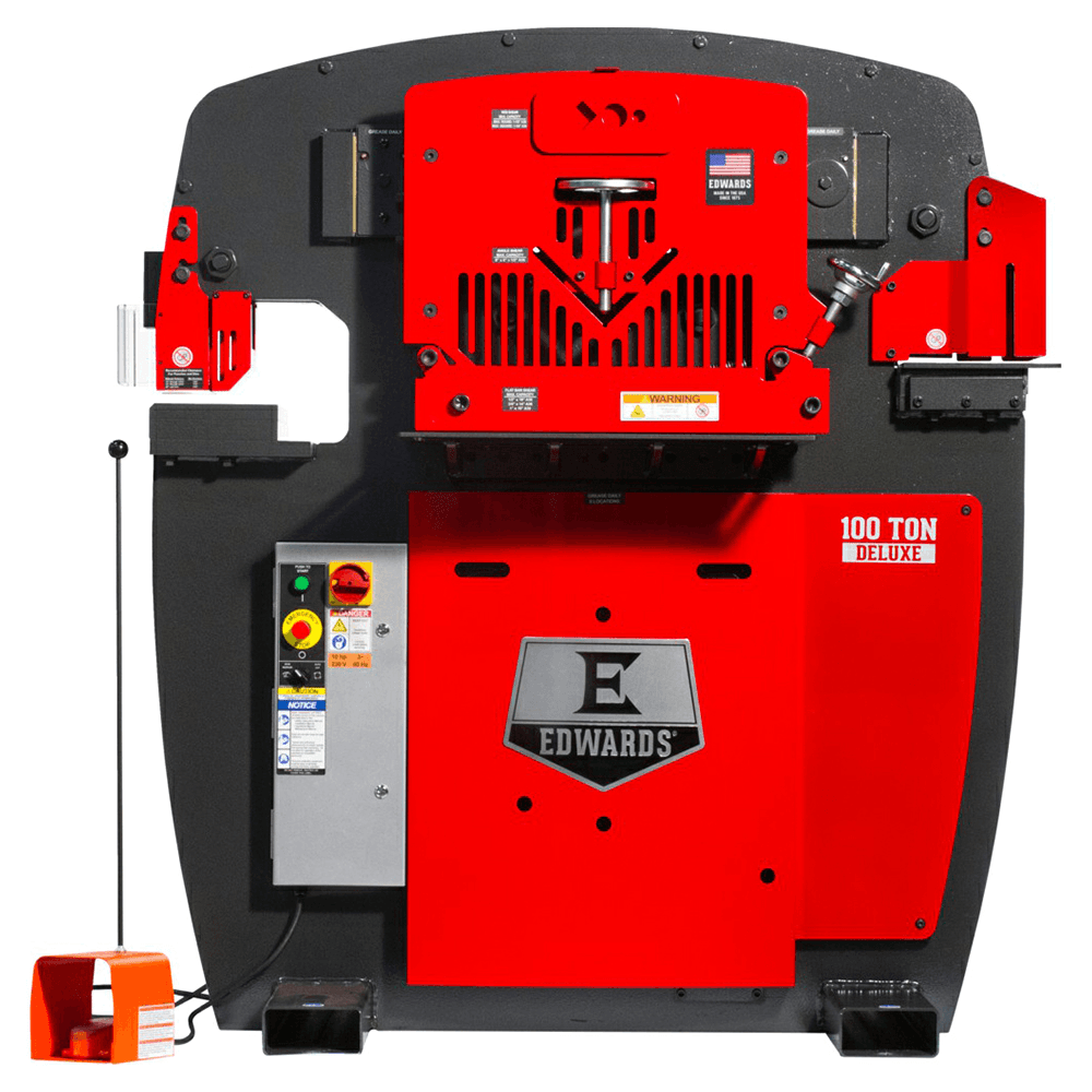 Edwards IW100DX-3P230 7.5 HP 100 Ton Deluxe Ironworker, 3 Phase/230V Alt 1 - Image